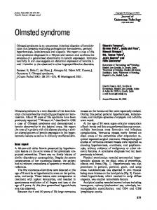 Olmsted syndrome - Wiley Online Library