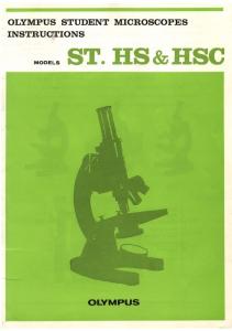 Olympus Student Microscopes ST, HS & HSC Instructions