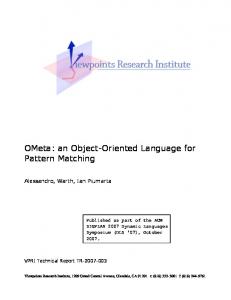 OMeta - Viewpoints Research Institute