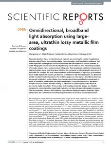 Omnidirectional, broadband light absorption using