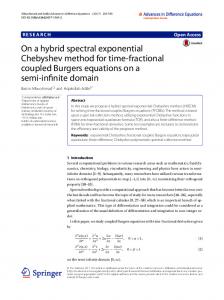 On a hybrid spectral exponential Chebyshev method for time ... - Core