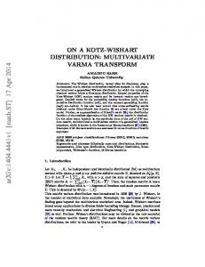 on a kotz-wishart distribution: multivariate varma transform - arXiv