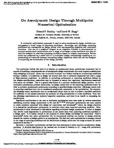 On Aerodynamic Design Through Multipoint Numerical Optimization