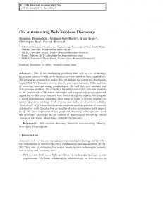 On Automating Web Services Discovery - Semantic Scholar