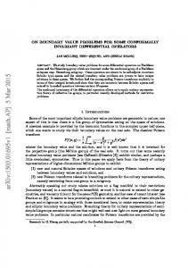 On boundary value problems for some conformally invariant ...