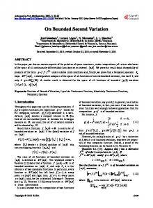 On Bounded Second Variation - Scientific Research Publishing