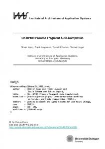 On BPMN Process Fragment Auto-Completion
