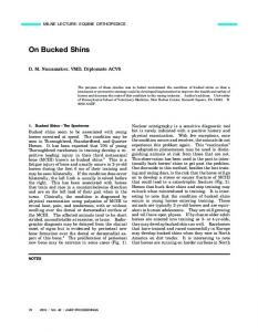 On Bucked Shins - Research at Penn Vet - University of Pennsylvania