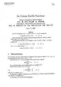 On Certain Starlike Functions