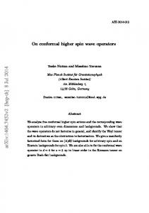 On conformal higher spin wave operators