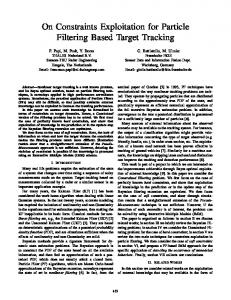 On Constraints Exploitation for Particle Filtering Based Target Tracking