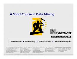 on data mining - Statistica