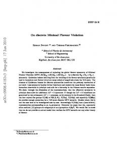 On discrete Minimal Flavour Violation