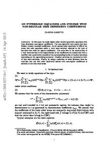 On hyperbolic equations and systems with non-regular time ...