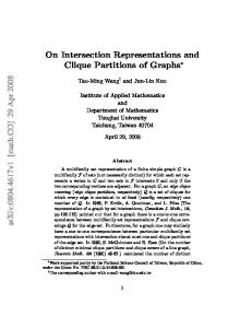 On Intersection Representations and Clique Partitions of Graphs