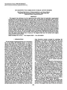 ON MAGNETIC FLUX IMBALANCE IN SOLAR ACTIVE ... - IOPscience