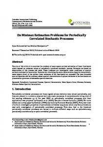 On Minimax Estimation Problems for Periodically Correlated ...