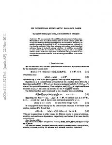 On Nonlinear Stochastic Balance Laws