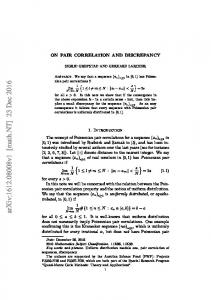 On pair correlation and discrepancy