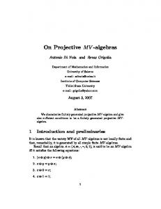 On Projective MV -algebras