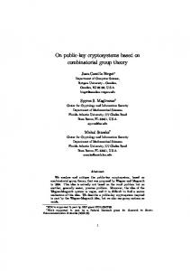 On public-key cryptosystems based on combinatorial group theory