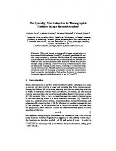 On Sparsity Maximization in Tomographic Particle Image Reconstruction