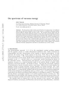 On spectrum of vacuum energy