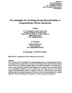 On strategies for tracking strong discontinuities in ... - UCLM