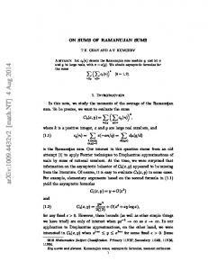 On sums of Ramanujan sums