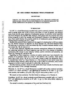 ON THE CHERN PROBLEM WITH SYMMETRY