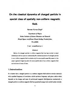 On the classical dynamics of charged particle in