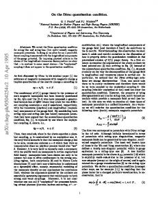 On the Dirac quantization condition