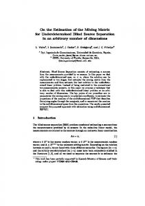 On the Estimation of the Mixing Matrix for Underdetermined ... - GTAS