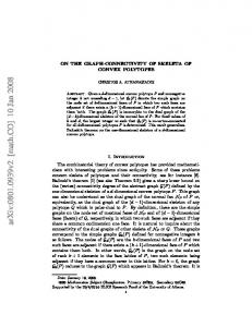 On the graph-connectivity of skeleta of convex polytopes