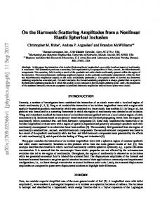 On the harmonic scattering amplitudes from a nonlinear elastic