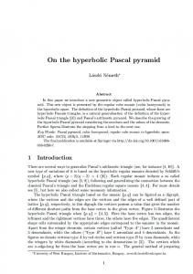 On the hyperbolic Pascal pyramid