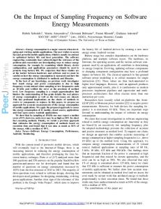 On the impact of sampling frequency on software energy ... - PeerJ