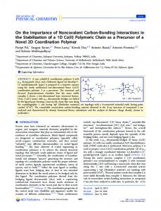 On the Importance of Noncovalent Carbon Bonding Interactions in the ...