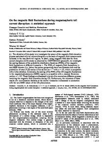 On the magnetic field fluctuations during magnetospheric tail current ...