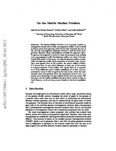 On the Matrix Median Problem