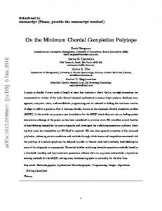 On the Minimum Chordal Completion Polytope