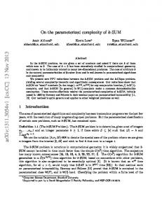 On the parameterized complexity of k-SUM
