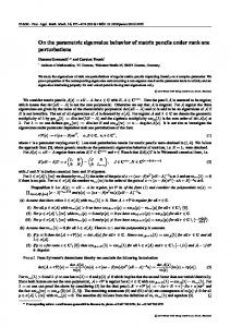 On the parametric eigenvalue behavior of matrix pencils under rank ...