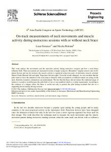 On-track Measurements of Neck Movements and ... - Science Direct