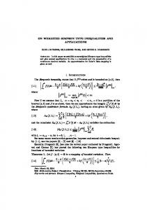 ON WEIGHTED SIMPSON TYPE INEQUALITIES AND ... - RGMIA