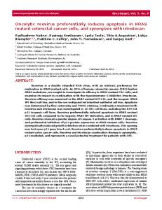 Oncolytic reovirus preferentially induces apoptosis in ... - BioMedSearch