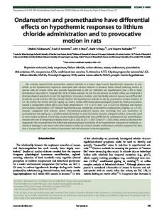 Ondansetron and promethazine have differential effects on ...