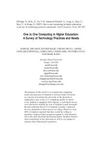 One to One Computing in Higher Education: A ... - Creative Wisdom