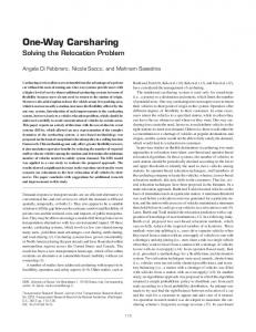 One-Way Carsharing - SAGE Journals