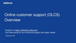 OnLine Customer Support Overview